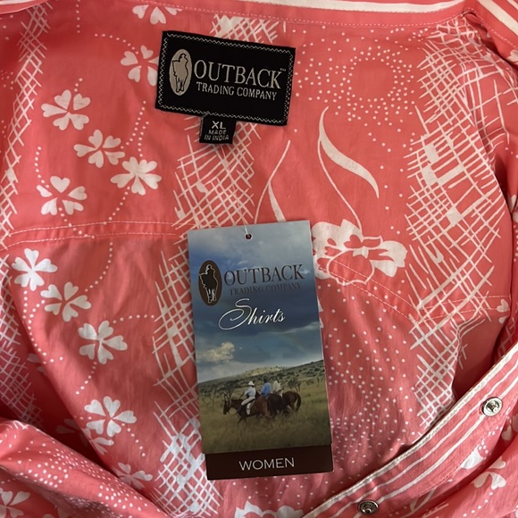 Outback Trading Co. NWT Chelsea Shirt- Floral Print with pearl snaps sz XL - Picture 7 of 11